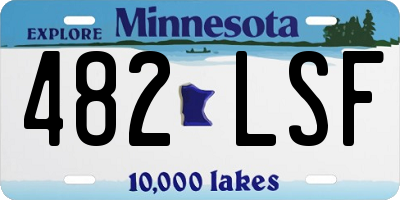 MN license plate 482LSF