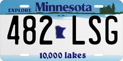 MN license plate 482LSG