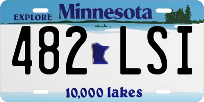 MN license plate 482LSI