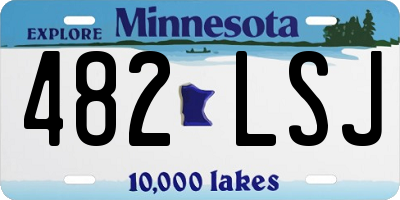 MN license plate 482LSJ