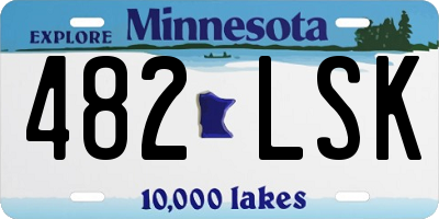 MN license plate 482LSK