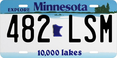 MN license plate 482LSM