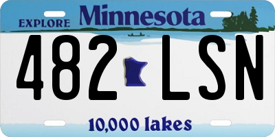 MN license plate 482LSN