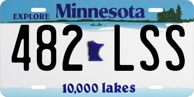 MN license plate 482LSS