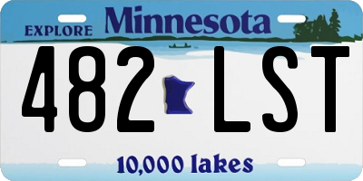 MN license plate 482LST