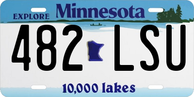 MN license plate 482LSU