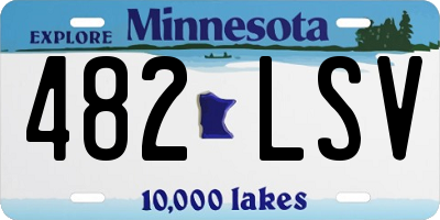MN license plate 482LSV