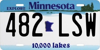 MN license plate 482LSW