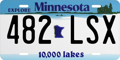 MN license plate 482LSX