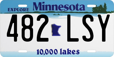 MN license plate 482LSY