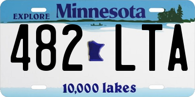 MN license plate 482LTA