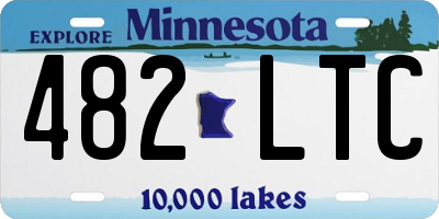 MN license plate 482LTC