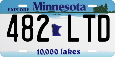 MN license plate 482LTD