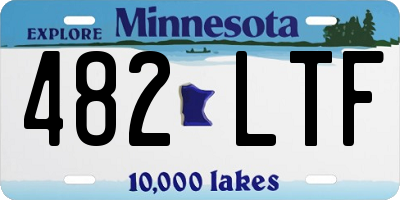 MN license plate 482LTF