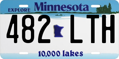 MN license plate 482LTH