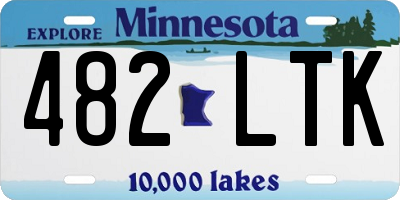 MN license plate 482LTK