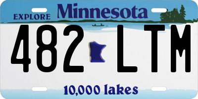 MN license plate 482LTM