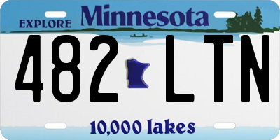 MN license plate 482LTN