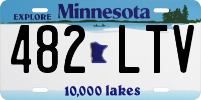 MN license plate 482LTV