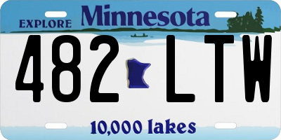 MN license plate 482LTW