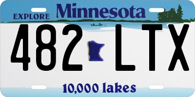 MN license plate 482LTX