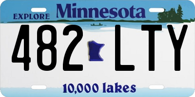 MN license plate 482LTY