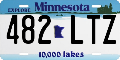 MN license plate 482LTZ