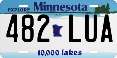 MN license plate 482LUA