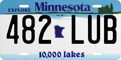 MN license plate 482LUB