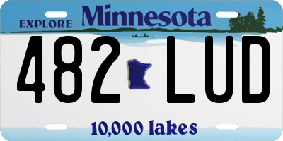 MN license plate 482LUD