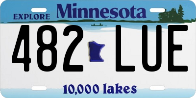 MN license plate 482LUE