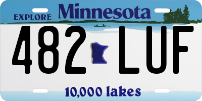 MN license plate 482LUF