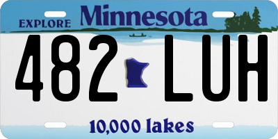 MN license plate 482LUH