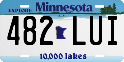 MN license plate 482LUI
