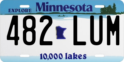 MN license plate 482LUM