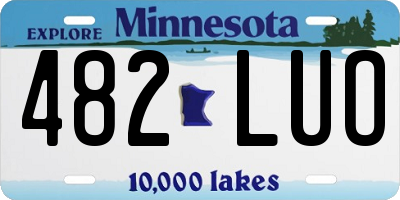 MN license plate 482LUO