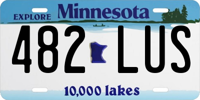 MN license plate 482LUS