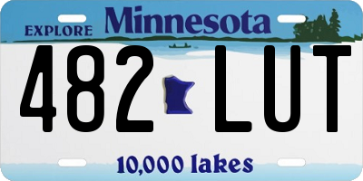MN license plate 482LUT