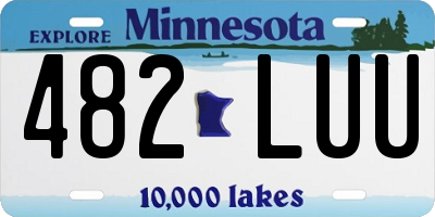 MN license plate 482LUU