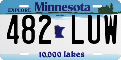 MN license plate 482LUW