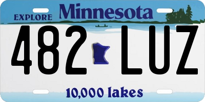 MN license plate 482LUZ