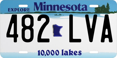 MN license plate 482LVA