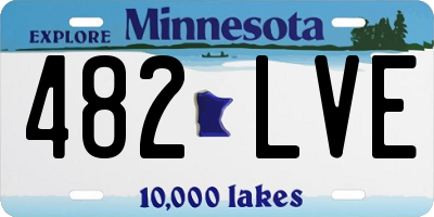 MN license plate 482LVE