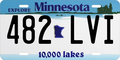 MN license plate 482LVI