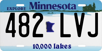 MN license plate 482LVJ