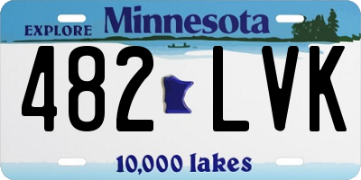 MN license plate 482LVK