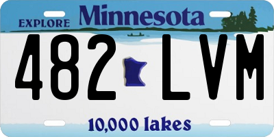 MN license plate 482LVM