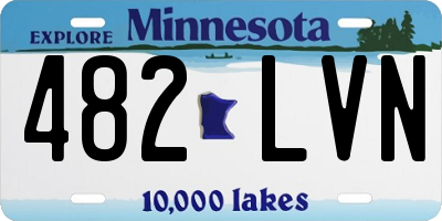 MN license plate 482LVN