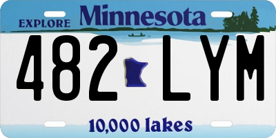 MN license plate 482LYM