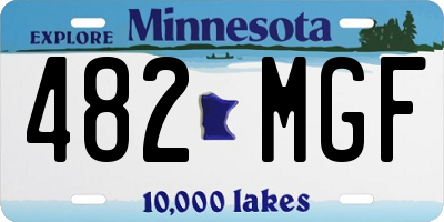 MN license plate 482MGF